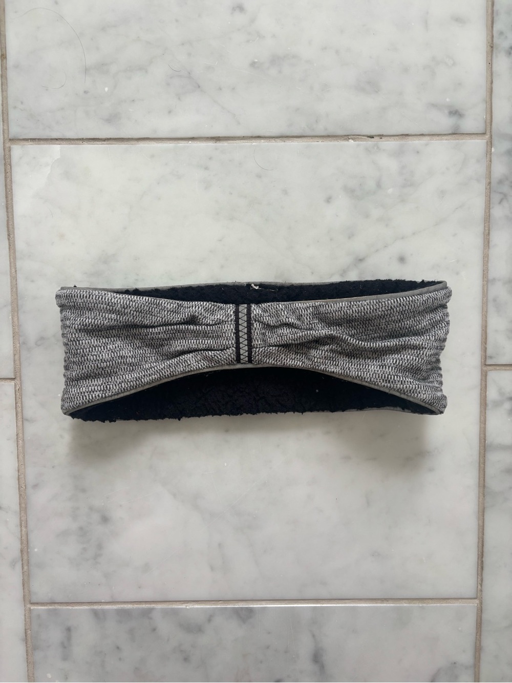Lululemon Lined Fleece Ear Warmer Gray/Black Reflective